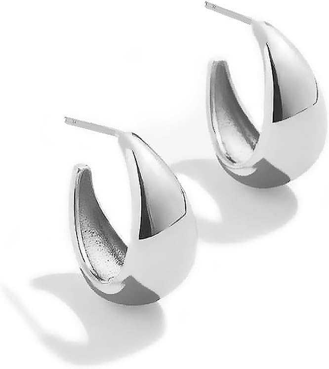 14K Gold Plated Triple Huggie Illusion Stud Earrings | Double Huggie Hoop Earrings for One Hole | Gold Hoop Earrings for Women | Drop earrings